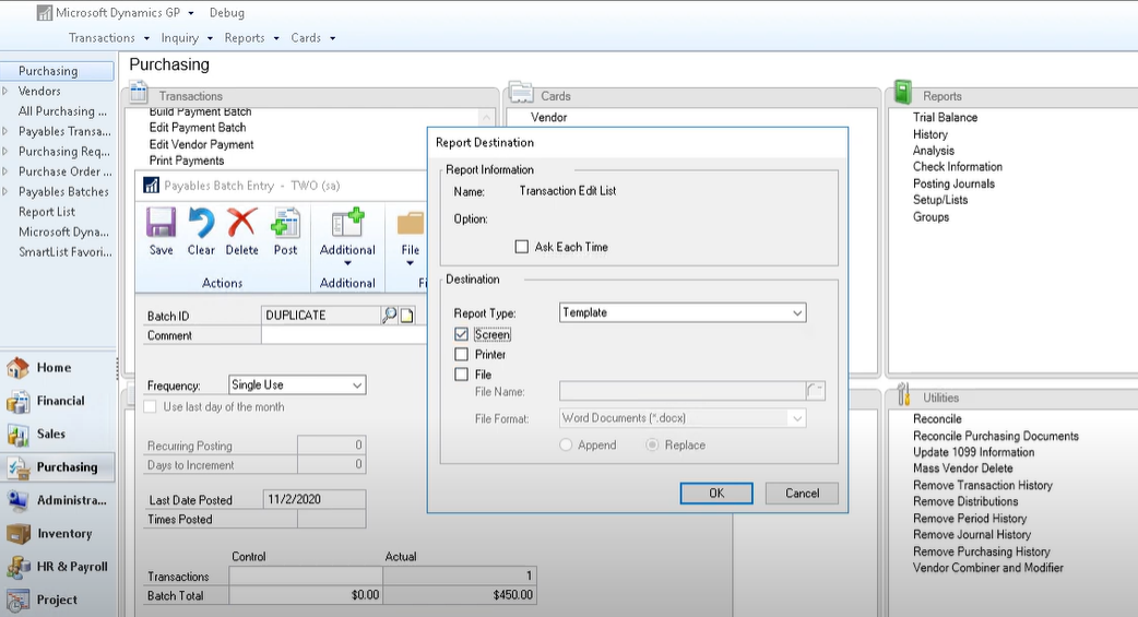 Batch Stuck In Posting Microsoft Dynamics GP How to Use Batch Recovery Great Plains 6