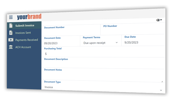 integrated payables enhanced vendor portal screen shot