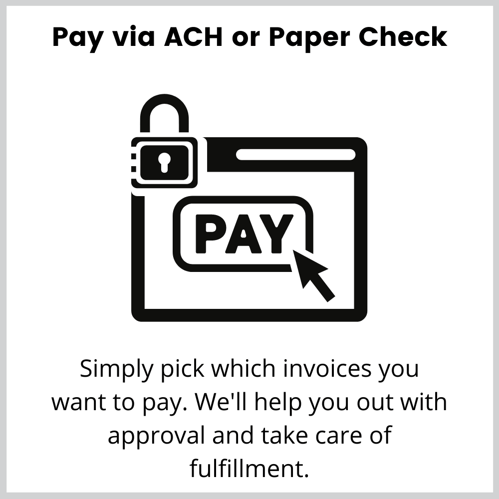 Pay vendors via ach or paper check